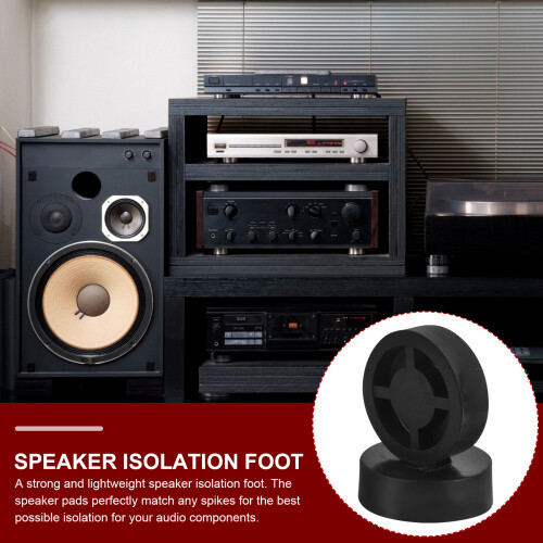 4Pz Isolanti in Gomma Per Speaker E Subwoofer Neri 2