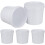 5Pz Secchiello Bianco Con Coperchio Multifunzionale Portatile 6