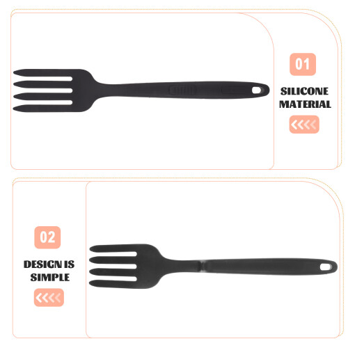 2Pz Forchette Silicone Nera Per Pasta E Sicura 2