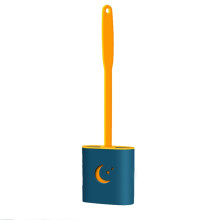 Silicone Toilet Brush Set with Holder, 360 Deep Cleaning, NonSlip Long Handle, WallMounted or Freestanding Design
