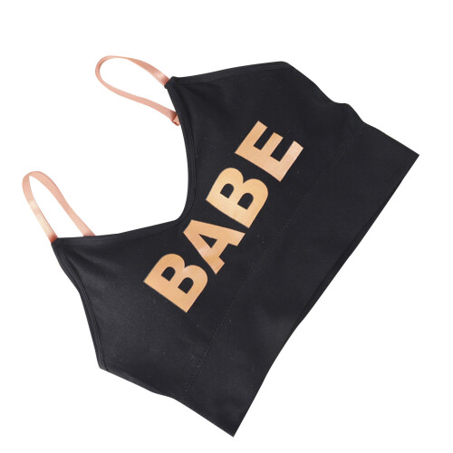 Wireless Bra Black Free Size 40-70kg U-Back Nylon 1