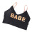 Stylish Letter U-Back Bra Free Size 40-70kg Black 3