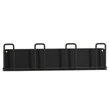Coffee Maker and Wall Mounted Mug Holder 2 Pack, No Drill 4 Cup Rack, Space Saving Organizer for Kitchen Office Bar Black