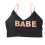 Stylish Letter U-Back Bra Free Size 40-70kg Black 9