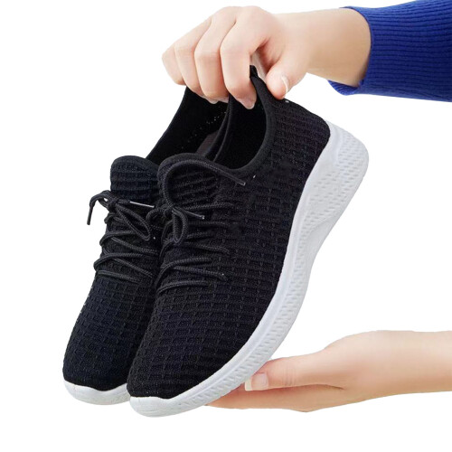 Black Low Top Mesh Walking Shoes 400g Size 38 1