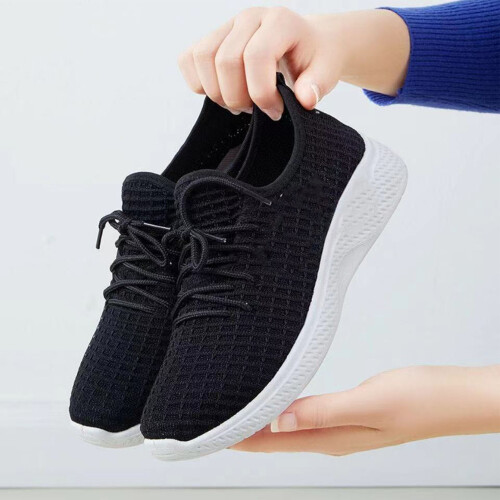 Black Low Top Mesh Walking Shoes 400g Size 38 2