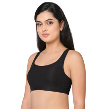Wacoal Dames Sport Lover|Verstevigd|Geen Draad|Racerback|Gemiddelde Intensiteit|Volledige Dekking|Sportbeha Zwart (M)