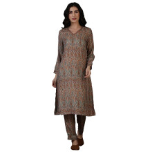 W Multicolour A-Line Kurta & Straight Pant For Women (Size: M)-24Nows11959-125029