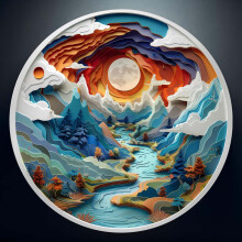3D Cave Wooden Jigsaw Puzzle for Adults 200 Pieces, Vibrant Laser‑Cut Design with Vision Cave Effect for Home Decor