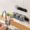 Coffee Maker and Wall Mounted Mug Holder 2 Pack, No Drill 4 Cup Rack, Space Saving Organizer for Kitchen Office Bar Black 2