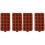 4Pièces Moules Silicone Marron Multi-Usage Pour Fondant 2