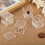 Acrylic Display Case Set for Coins and Rings, Clear Protective Storage Box with Stand, 6 Sets 5