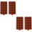 4Pièces Moules Silicone Marron Multi-Usage Pour Fondant 4
