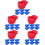 60Pcs Creative Plastic Dessert Bowls Ice Cream Holder Hat Shape 5