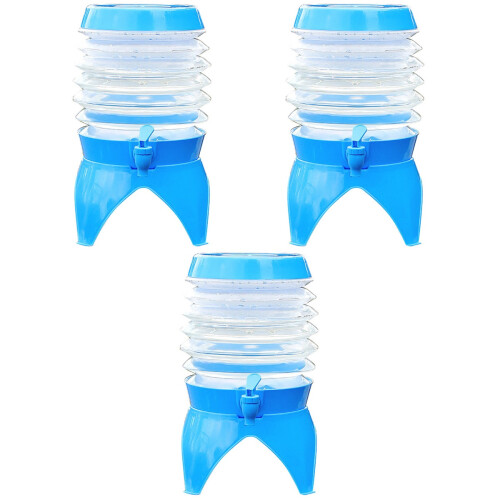 3Pièces Seau Pliable PP Résistant Pour Camping 1