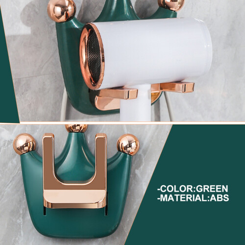 Porta Asciugacapelli Verde Muro Organizer Casa 2