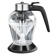Honungsdispenser Utan Dropp med Basuppgradering, 225 G Glashonungsburk med Handtag, Sirapsdispenser för Kaffe eller Te