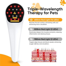 Terapia con Luce Rossa per Cani, Dispositivo A LED con Supporto, 650 Nm X 14, 808 Nm X 4 e per il Supporto Articolare e il Benessere Della Pelle Degli