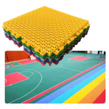 9.84in Outdoor Basketball Court Tiles Blue, Weather Resistant Interlocking Modular Floor Mats for Yard or Garage, 10PCS