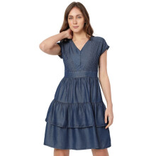 Vero Moda Regular Fit Kjole (274244101_Medium Blue Denim_Xl)