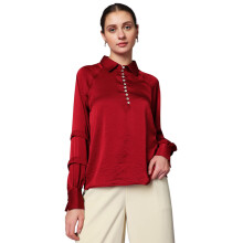 Vero Moda Slim Fit Shirt (10297923_Winetasting_Xs)
