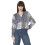 Vero Moda Dames Abstract Print Polyester Regular Fit Blauwe Top 1