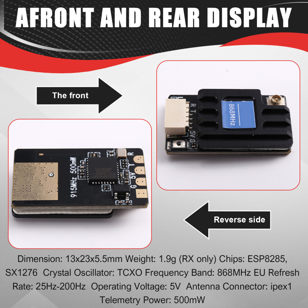 Elrs 868M Pa500 Receiver Suiable Pa Chip 500Mw 25Hz 200Hz Diy Rc Fpv Quadcopter Longrange Freestyle Drone Parts 6033963012302