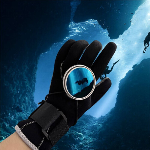 Espejo Retrovisor Ajustable para Buceo con Cuerda Elástica y Cordón Negro. 1