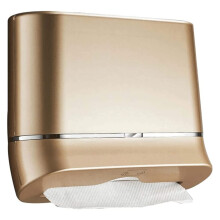 Gold Wall Mounted Paper Towel Dispenser and Toilet Paper Holder, NoDrill Capacity Design for Bathroom