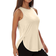 Women's Workout Racerback Loose Fit Sleeveless-apricot XL