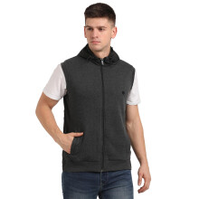 Turtle Men Katoen Stretch Charcoal Rits Hoodie Sweatshirt