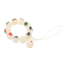 Unique Mahjong Phone Charm Beaded Wristlet for Women Handmade Durable Cell Phone Accessory GiftReady