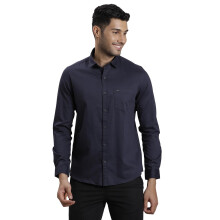 Ανδρικό Πουκάμισο Ναυτικού Μπλε Slim Fit από Ελαστικό Βαμβάκι
