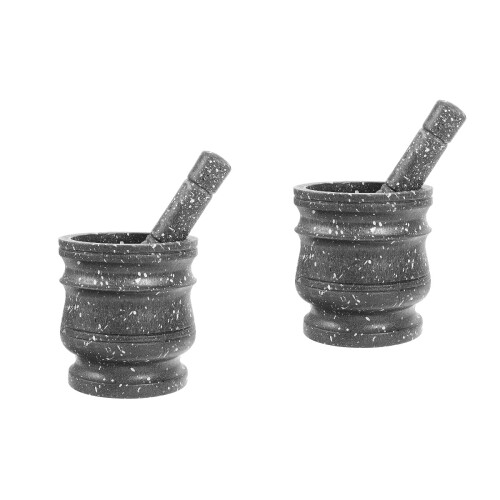 2Ensembles Mortier En Pierre PP Pilon Pour Cuisine 2