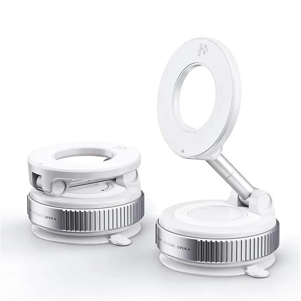 Magnetic Car Phone Mount 360 Adjustable Foldable Holder With Strong Grip For Dashboard And Windshield (K007 ) White 9330225229346