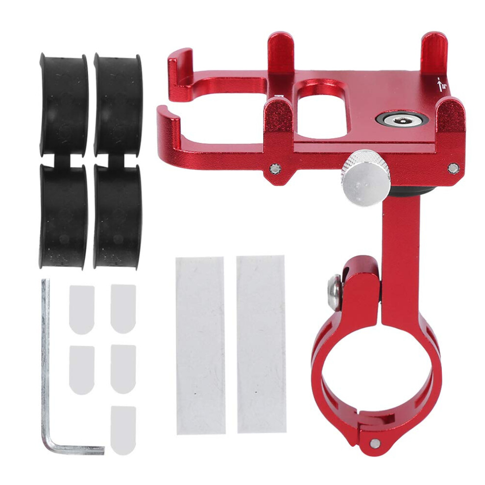 Aluminium Alloy Motorcycle Phone Mount 360 Rotation With Secure Four‑Claw Grip Universal Handlebar Red 9073542904595