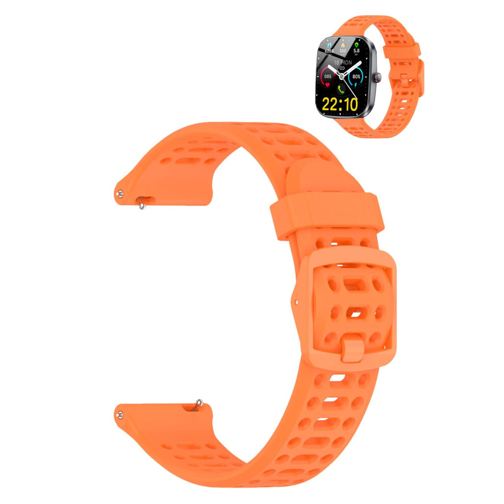 Smartwatch Band For Matast 1.91 Inch, Soft Silicone Sport Strap With Quick Release And Adjustable Fit, Orange 9330225229483