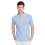 Gestreiftes Polohemd mit Kragen Hellblau 1