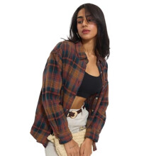 The Souled Store Plaid: Prismark Kvinder Og Piger Langærmet Plaid Skjorte Oversized Casual