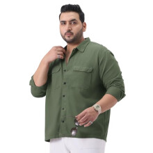 Urbano Plus Heren Groene Katoenen Overhemdjack Met Pockets (Plusshacketsolp-01-Groen-2Xl)