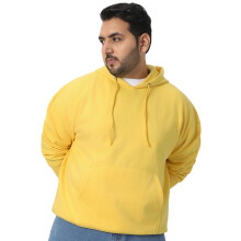 Urbano Plus Heren Sun Yellow Katoenen Oversized Hoodie (Plusswtsolhdovsp-01-Sunyel-2Xl)