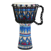 8 Inch African Djembe Drum with Natural Sheepskin Head, Tuning, Lightweight for Beginners and Kids