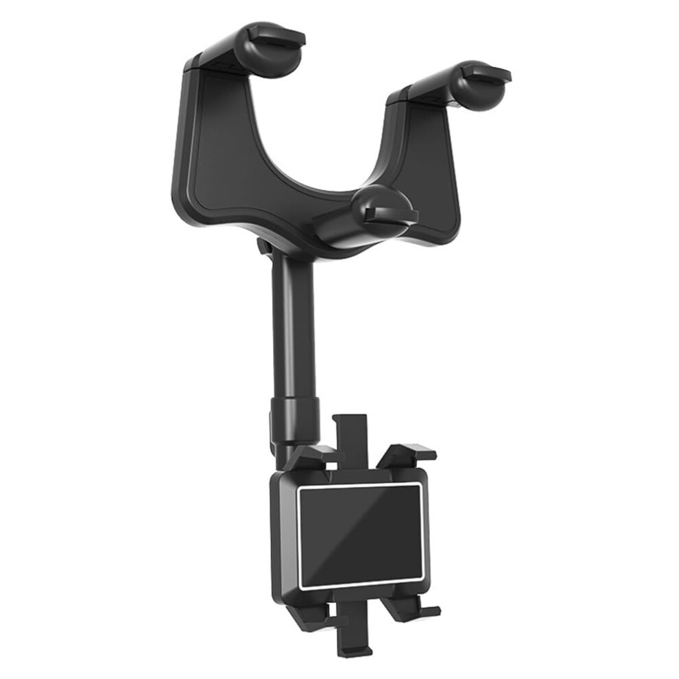 Car Phone Holder 360 Rotatable Rearview Mirror Mount With Retractable Arm And Adjustable Clamp For All Smartphones 9092120384796