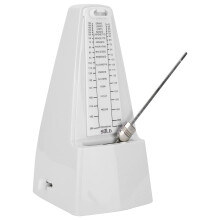 Mechanical Metronome for Piano Guitar Violin, Classic White Pendulum Design with Precision Tempo Control