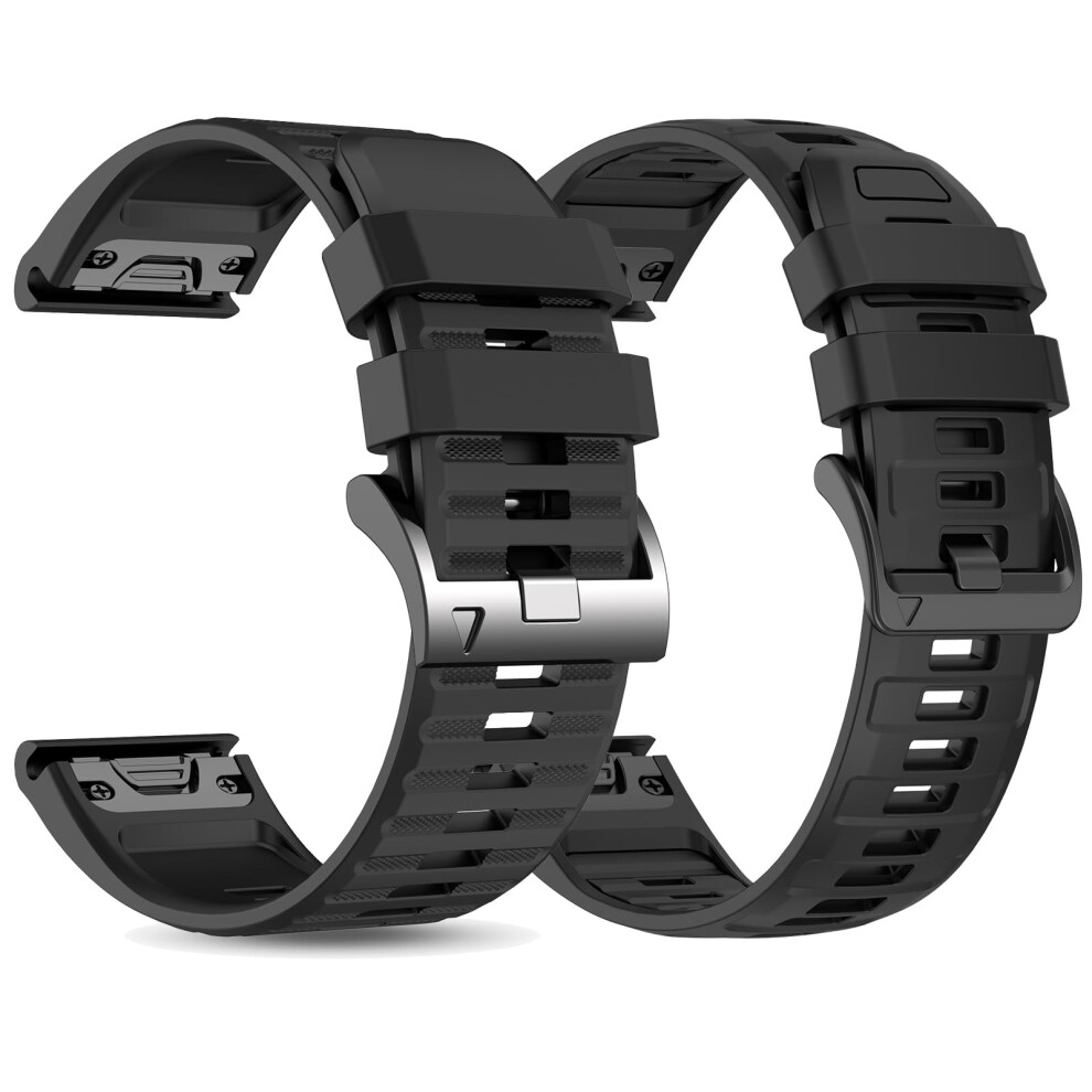 22Mm Quickfit Watch Band, Durable Silicone Replacement Strap For Garmin Fenix 8 7 6 5 Tactix 8 Amoled 47Mm 9092120384864