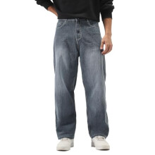 Urbano Fashion Ανδρικό Γκρι Χαλαρό Μπαγκί Παντελόνι Τζιν Μη Ελαστικό (Jeanlssprslb-Mgrey-28)