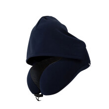 Oreiller de repos à capuche doux pour les voyages à-Bleu marine