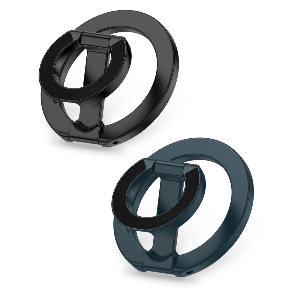 Magsafe Compatible Phone Ring Holder With Ultrastrong Magnetic Grip, 360 Rotating Dualsided Kickstand Â And Black/Blue 9330225229933