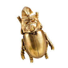 Golden Rhinoceros Insect Resin Craft Statue For Modern Interior