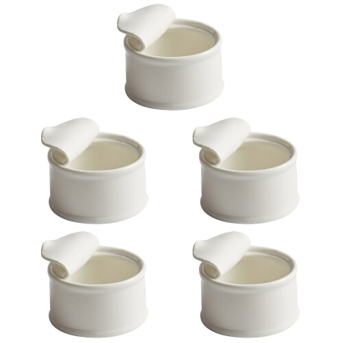 5Pièces Ramequins Céramique Utilisation Décor Bol Pudding 2